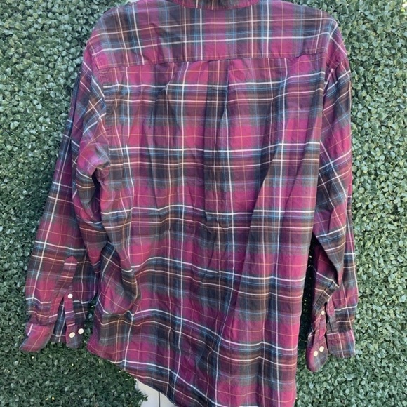 Brooks Brothers Mens L Purple Check  Polo Preppy Madison Fit. Woven In Italy - Picture 3 of 7